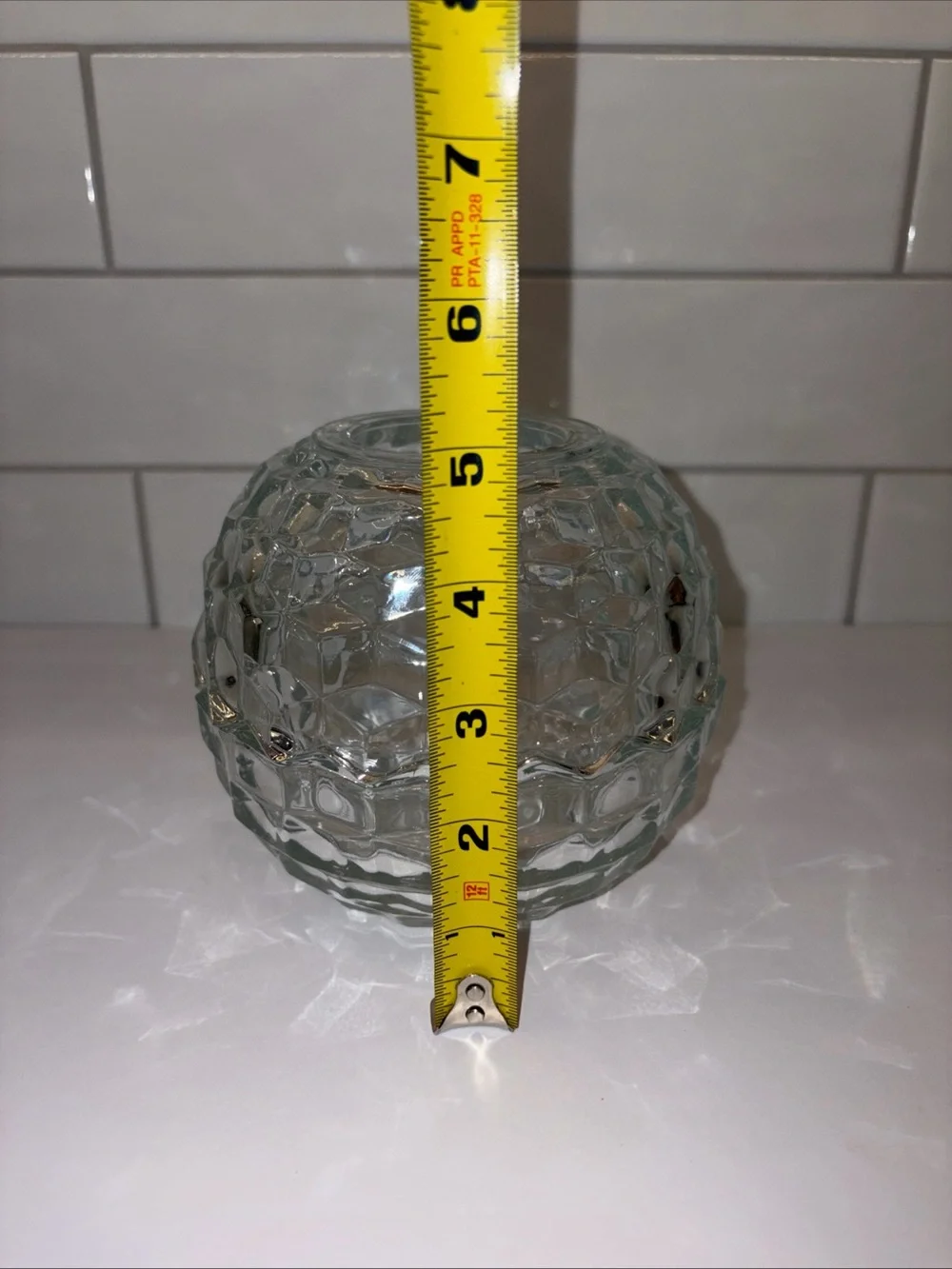 Vtg Homco Fostoria American Cubist Fairy Lamp Tea Light Candle Holder 5” x 5”